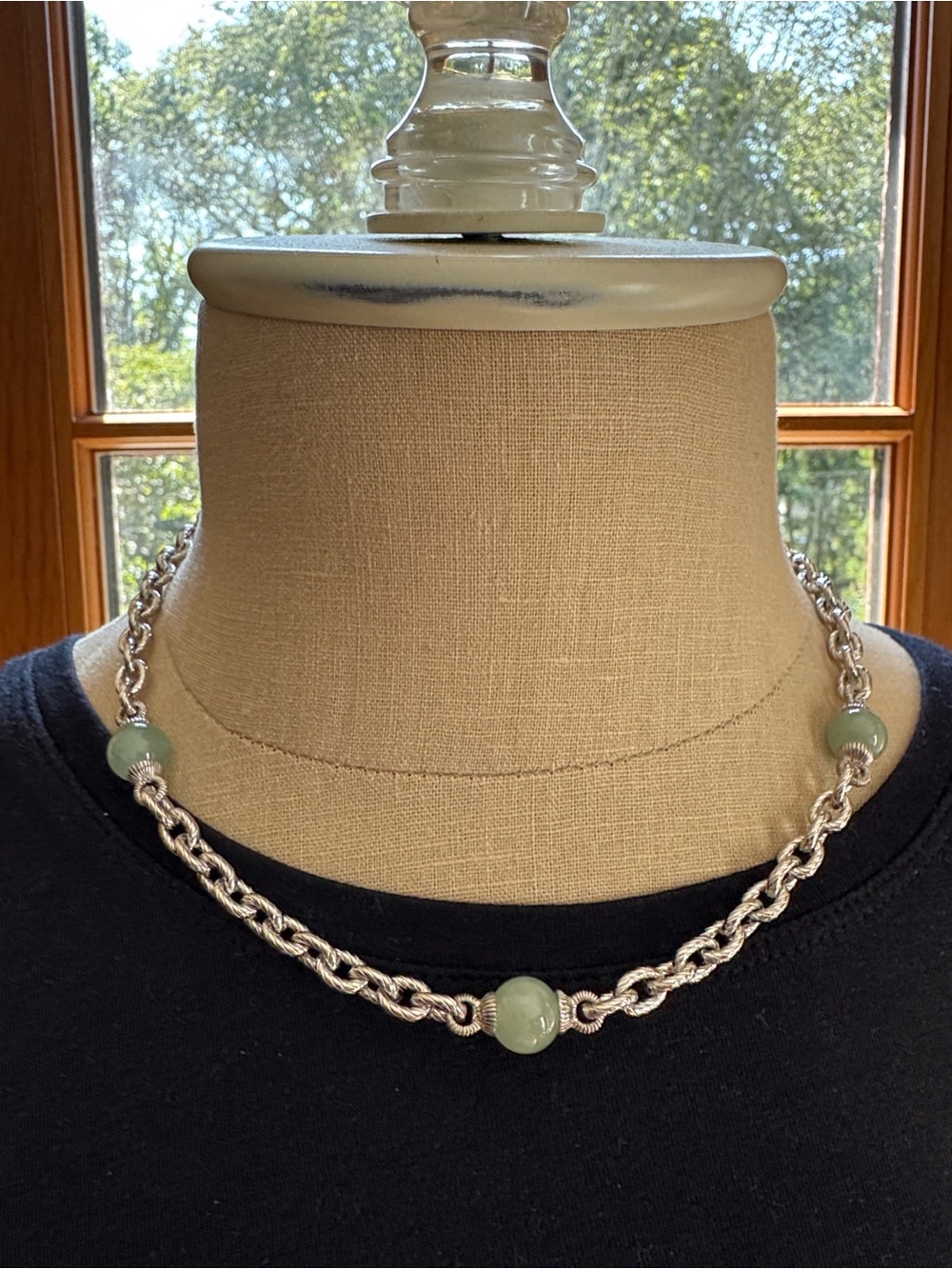 NIB Rare Judith Ripka Green Goddess 925 Sterling Silver 18” Necklace. Stunning!